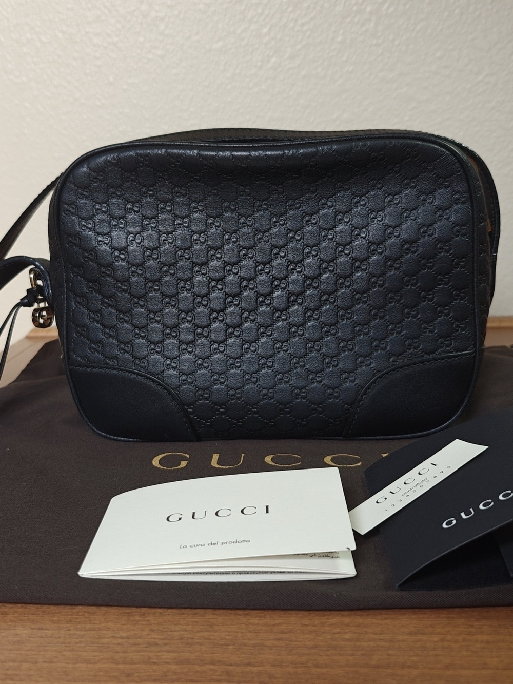 Gucci Camera Bag Black Leather